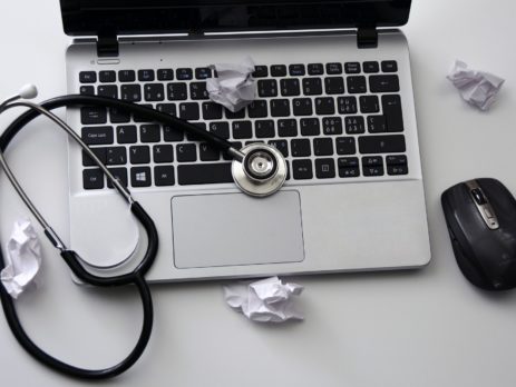 Laptop, Mouse, Stethoscope, Notebook, Keyboard
