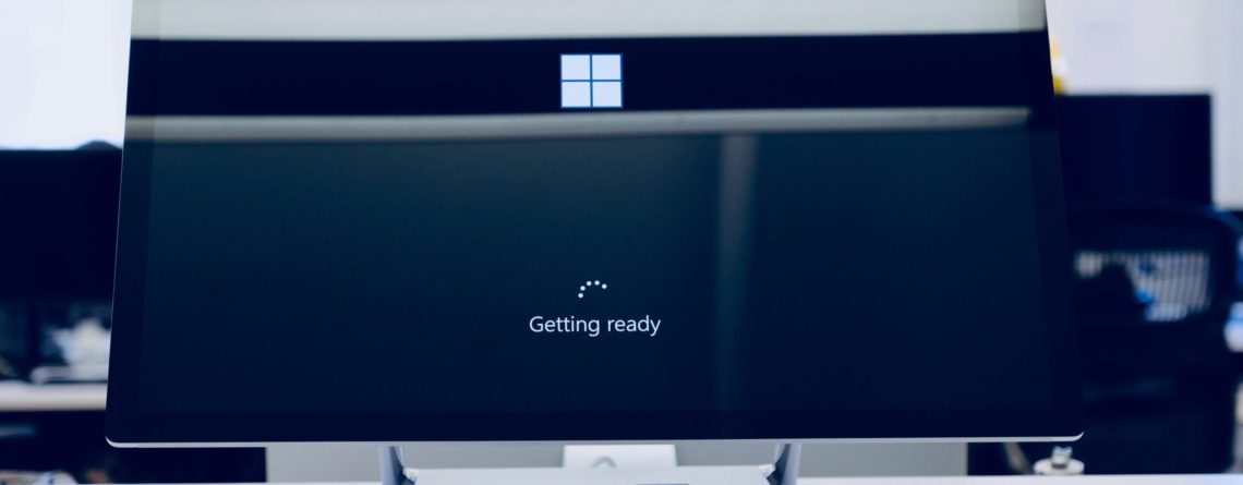 flat screen computer monitor turned on