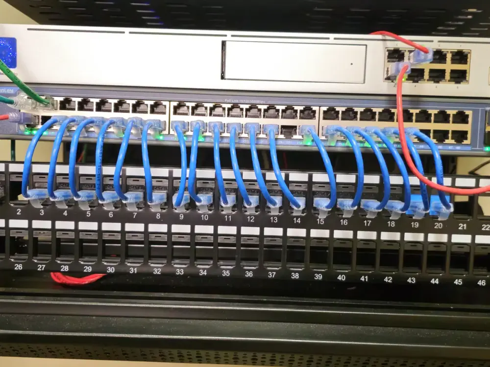Network equipment installed and managed by Red Diamond Information Services.